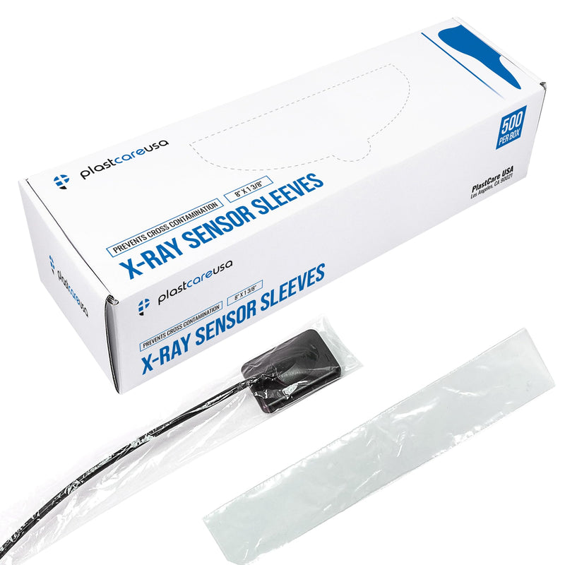 [Australia - AusPower] - Disposable Plastic Digital X-Ray Sensor Cover Barrier Sleeves (Box of 500) (8" x 1 3/8") by PlastCare USA 8" x 1 3/8" 