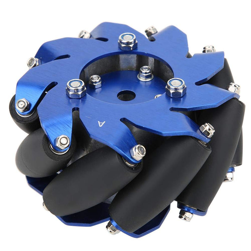 [Australia - AusPower] - 4in Mecanum Wheel Aluminum Right Wheel,45 Degree Omnidirectional Wheel Robot Drive Wheel Industrial Robot Parts, Single Wheel Load 30KG 