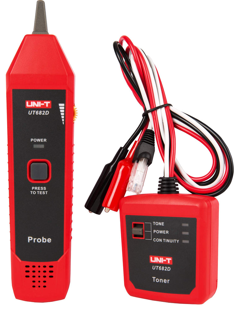 [Australia - AusPower] - UNI-T UT682/UT682D Network Wire Tester Tracker RJ11 RJ45 Wire Line Finder Lan tester Handheld Cable Testing Tool for Network (UT682D) UT682D 