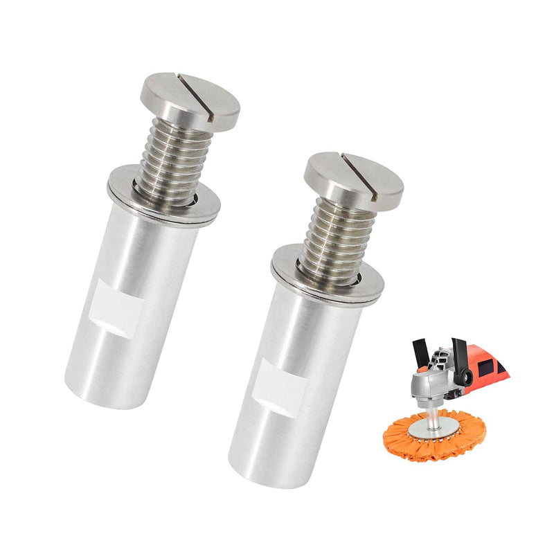 [Australia - AusPower] - SCOTTCHEN Airway Buffing Wheel Extension Shaft 2-1/4" L Angle Grinder Buff Extender Kit 5/8"-11 Threads Arbor Extended Adapter Steel+Stainess Steel+Aluminum - 2sets 2 pack 