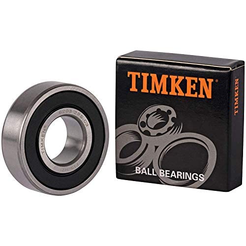 [Australia - AusPower] - 2PACK TIMKEN 6203-2RSC3 17x40x12mm Double Rubber Seal Bearings C3 Clearance Pre-Lubricated and Stable Performance and Cost Effective Bearings 