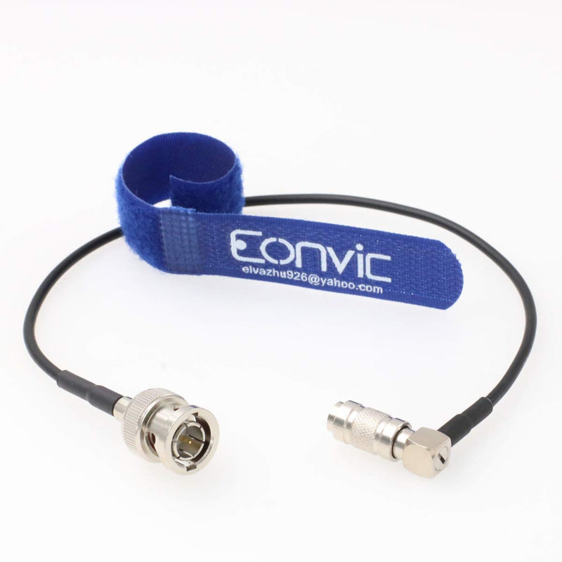 [Australia - AusPower] - Eonvic HD SDI DIN 1.0/2.3 Right Angle to BNC Male 75ohm RG174 RF Coaxial Cable for Blackmagic Assist Recorder right angle DIN-male BNC 12 inch/30cm 