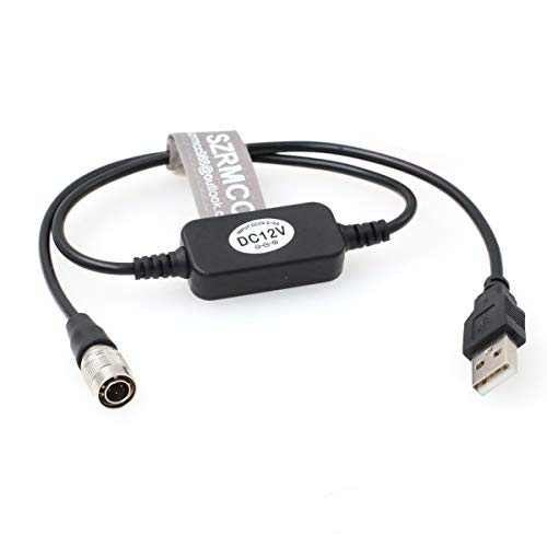 SZRMCC Hirose 4 Pin to USB 5V 2A with Boost 12V USB Cable for Sound Devices 688 644 633 Zoom F4 F8 Zaxcom boost 12v cable 60cm