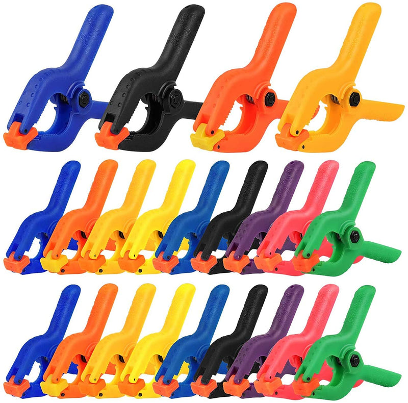 [Australia - AusPower] - MAXPOWER 22-pieces Spring Clamps, 2-inch Clamps x 18 PCS, 3-inch Clamps x 4 PCS, Plastic Small Mini Clamps for Woodworking Assembly and Photography Backdrop 