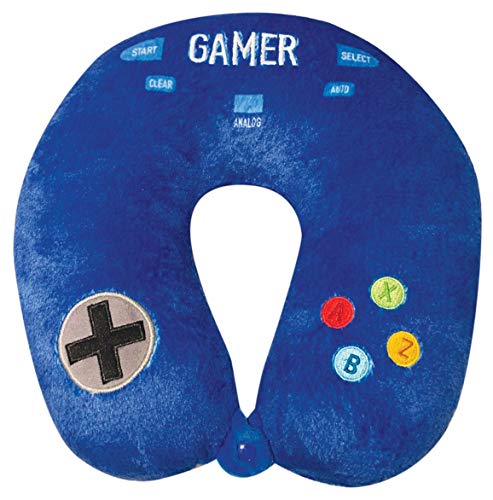 iscream Silky Fleece 12" Neck Support Pillow for Comfort and Travel - Game Controller