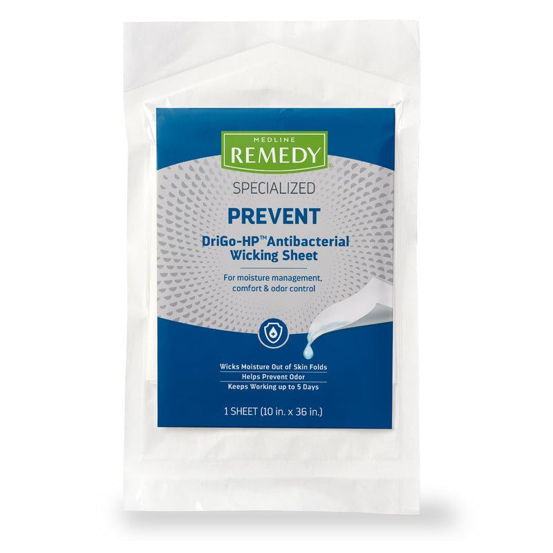 [Australia - AusPower] - Medline Remedy Specialized DriGo-HP Antibacterial Wicking Sheet, 10" x 36", Advanced Moisture Management, Hospital Grade 