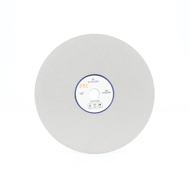 [Australia - AusPower] - SCOTTCHEN Diamond Flat Lap Wheel 6" x 1/2" Arbor Grinding Sanding Disc Lapping Polishing Disc-240 Grit 240 Grit 