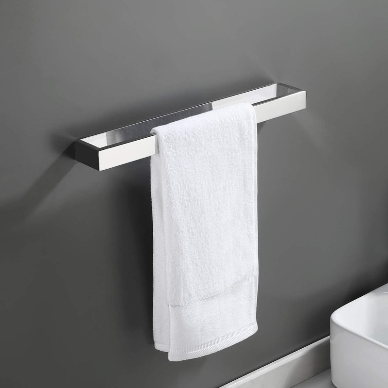 KES Bathroom Towel Rack 16-Inch Self Adhesive Towel Bar Modern Towel Holder Organizer Storage Holder No Drilling SUS 304 Stainless Steel Polished Finish, A23000S40DM