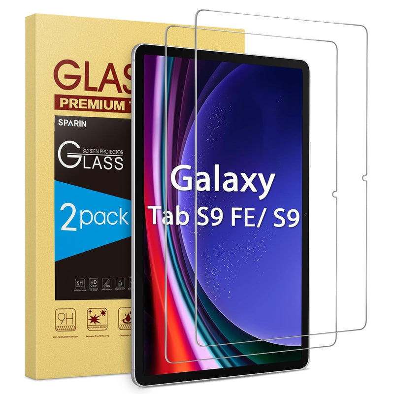 [Australia - AusPower] - SPARIN 2 Pack Screen Protector for Samsung Galaxy Tab S9 FE 5G (10.9 inch) & Galaxy Tab S9/ S8/ S7 (11 inch), Tempered Glass Compatible with S Pen, Anti-Scratches 