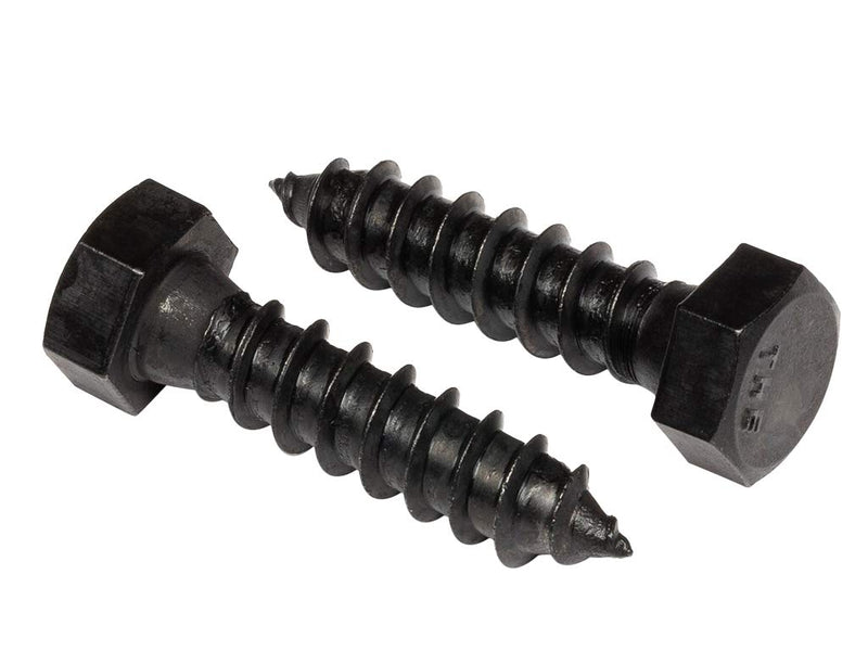 [Australia - AusPower] - 3/8" x 1-1/2" Stainless Steel Hex Lag Bolts (10 pcs) Black Oxidized in USA by Makers Bolt 3/8 x 1-1/2 (10 pcs) 