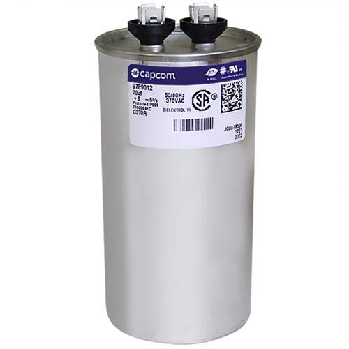 [Australia - AusPower] - 70 uf MFD 370 VAC Replacement Round Run Capacitor # C370R 97F9012 