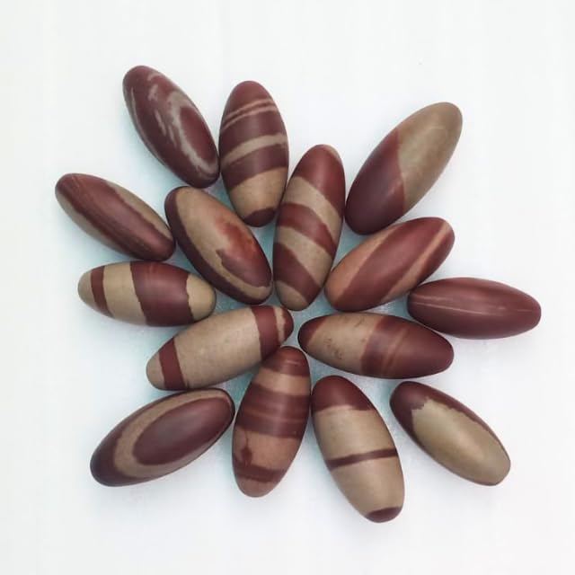 Narmada Shiva Lingam Stone 3" – Natural Banalinga from Narmada River India for Meditation, Reiki, Chakra Healing, Vastu, Shivratri, Sawan Puja, Adiyogi Worship, Spiritual Decor & Sacred Gift