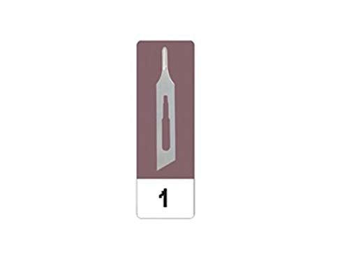 Gima - Gouge Blades Made of Carbon Steel N. 1, Sterile, for Manicure and Pedicure, 50 Blades Individually Packed
