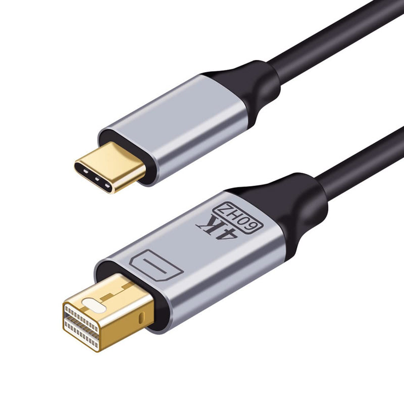 [Australia - AusPower] - chenyang CY USB C to Mini Displayport Adapter 4K for Monitor Laptop Mini Displayport to USB C Cable USB C to Mini DP Male 