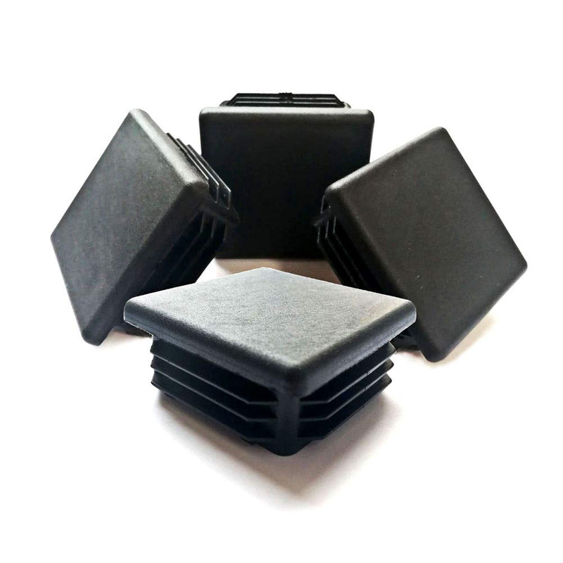 [Australia - AusPower] - 2" Black Plastic Plugs, Insert, Glide Protection , Square Tubing End Caps for Metal Tubing (4 Pack) 2 inch-4pcs 