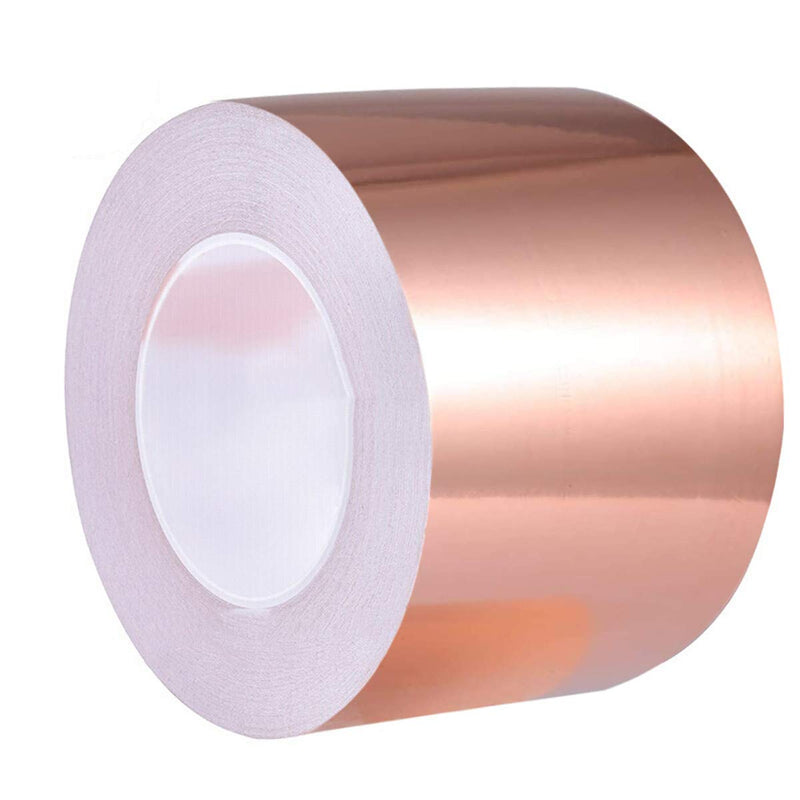 [Australia - AusPower] - Copper Foil Tape (4 inch X 33 FT) with Double-Sided Conductive Adhesive for Guitar & EMI Shielding,Stained Glass Making,Electrical Repairs,Paper Circuits,Soldering,Grounding,DIY Copper Tape 4 inch X 33 FT 