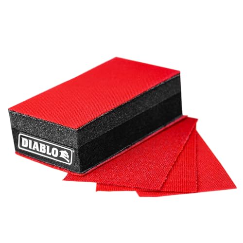 Diablo reusable hand sanding block, 2-3/4 x 5 inches, 80/120/220 grit