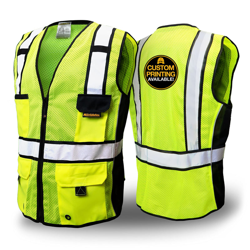 KwikSafety - Charlotte, NC - RoadBOSS Econ & Premium Safety Vest Class 2 Reflective Vest ANSI OSHA Safety Vest for Men 1 Pack XX-Large Yellow