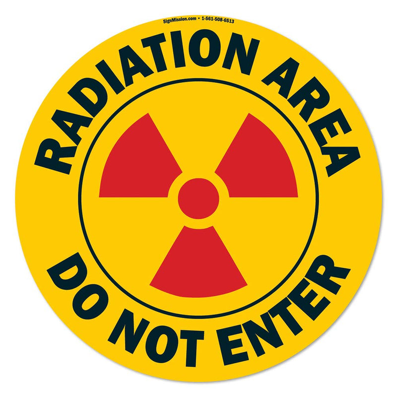 [Australia - AusPower] - Radiation Area Non-Slip Floor Marker | 6 Pack of 16" Circle Floor Marker Vinyl Decal| Protect Your Business, Work Place & Customers | Made in The USA 