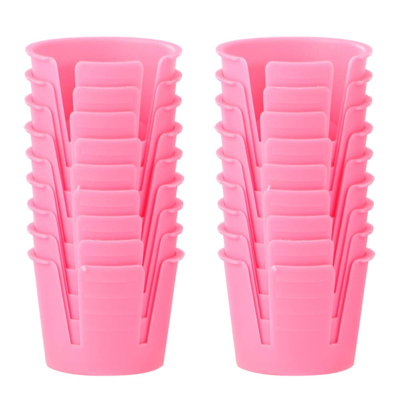[Australia - AusPower] - ARTIBETTER 50pcs Plastic Dappen Dish Disposable Mixing Bowls Small Plaster Cup Container for Dental Nails Acrylic Tattoo Red 