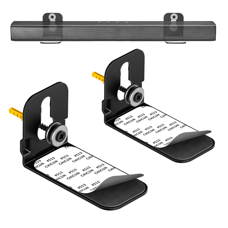 [Australia - AusPower] - Sound Bar Mounts Universal Soundbar Wall Mount Bracket Kit for Most of Soundbars Wall Mount Shelf Mounting Brackets, Black 