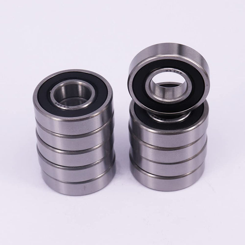 [Australia - AusPower] - 10PCS DEEG R8-2RS ball bearing double-sided seal 1/2x1-1/8x5/16 suitable for motor, wheelchair front foot wheel fork 