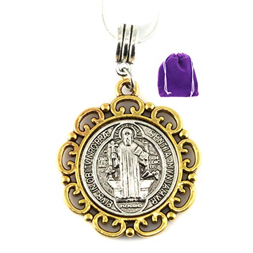 Dave The Bunny St Benedict Snake Chain Charm Necklace