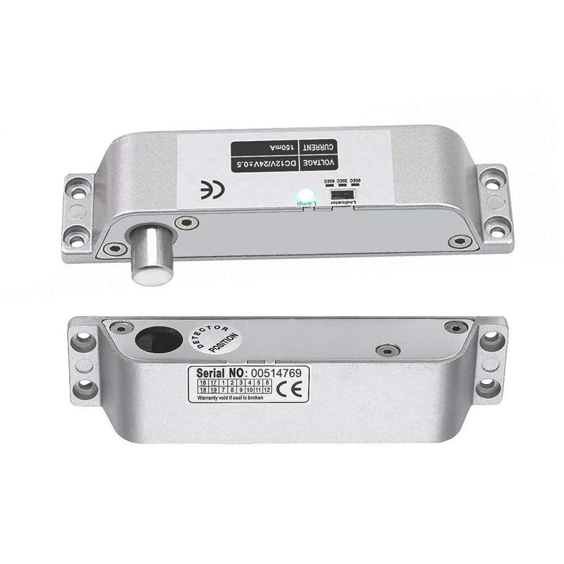 Electric Drop Bolt Lock DC 12V Fail Safe NC Mode Electronic Door Lock for Access Control Security - Surface Mounted with Time Delay