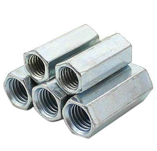 Yodaoke M10 x 1.5 x 60mm coupling hex nuts, 10-piece zinc-plated long rod connectors