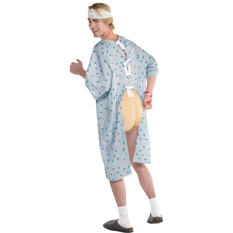 Patient Gown Party Costume - Adult Size (1 Count) - Comfortable, Authentic Hospital Gown, Great for Medical-themed Events & Halloween