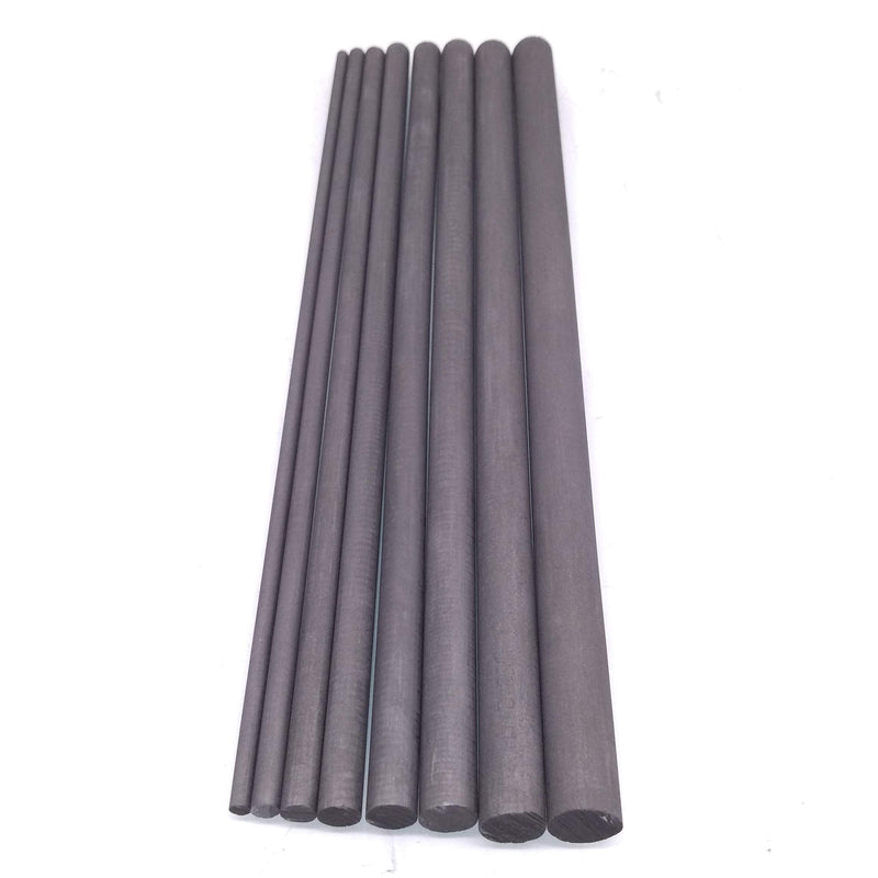 [Australia - AusPower] - CGjiogujio 8pcs Dia. 3mm-10mm L 200mm 99.99% Graphite Electrode Cylinder Rods Assortment Kit 