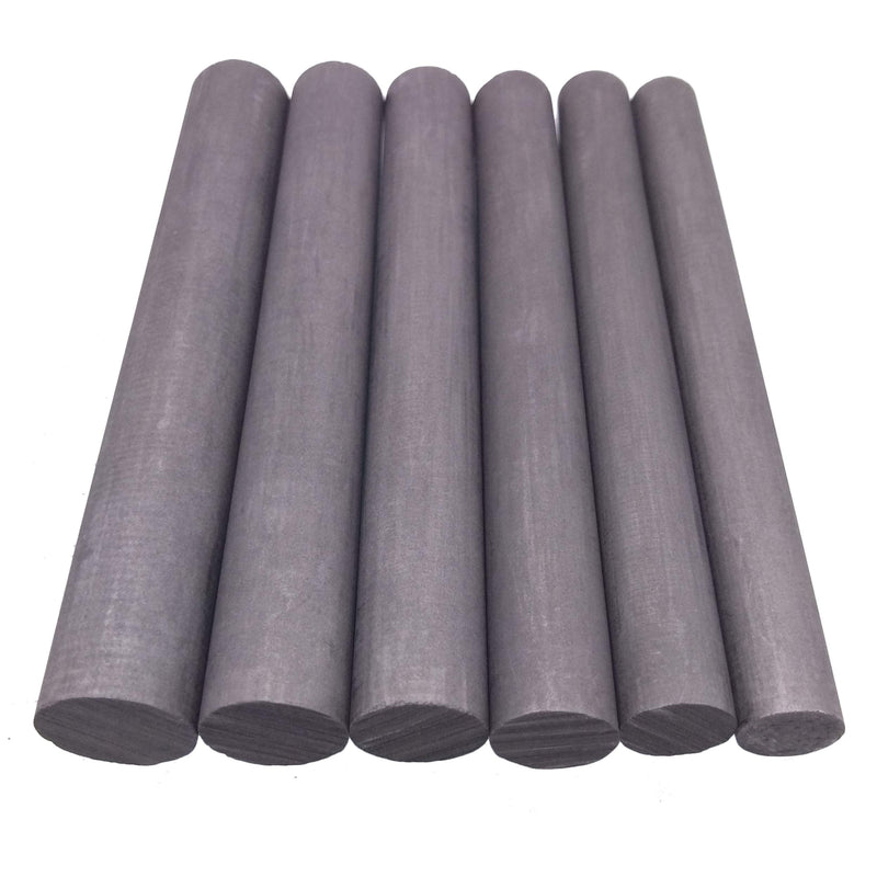 [Australia - AusPower] - CGjiogujio 6pcs Dia. 10mm-15mm L 100mm 99.99% Graphite Electrode Cylinder Rods Assortment Kit 