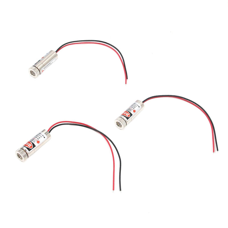 [Australia - AusPower] - 650nm 5mw Laser Head Tube - Adjustable Focus 35V Red Laser (Pack of 3) 