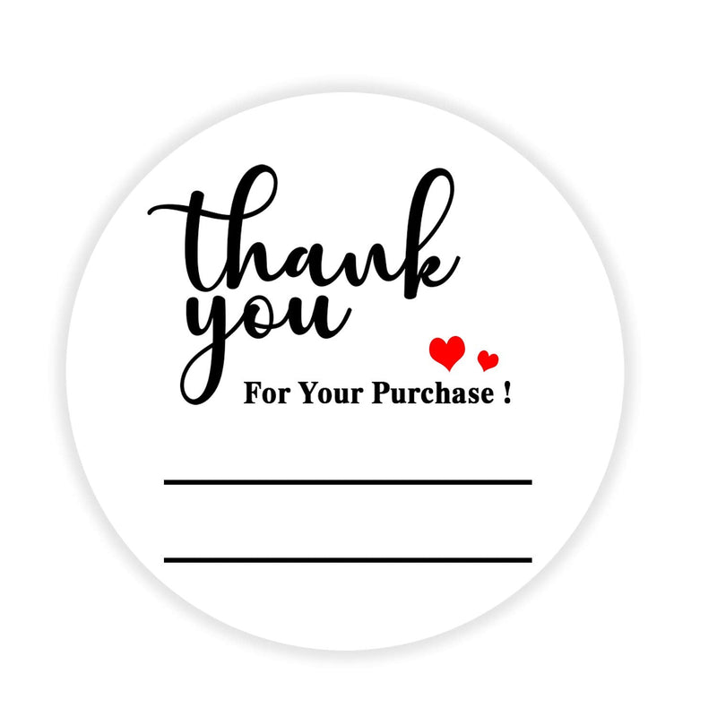 Thank You for Your Purchase Stickers,Thank You Labels with Lines,Writable Stickers for Business,Bakery,Cafe,Boutiques,2 Inch 500 Pcs Per Pack - NewNest Australia