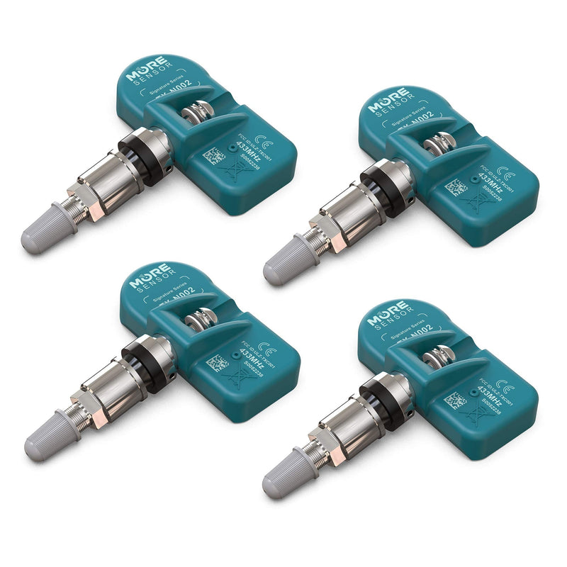 [Australia - AusPower] - MORESENSOR Signature Series 433MHz TPMS Tire Pressure Sensor 4-Pack | Preprogrammed for Select 135+ European Brand Models | Replacement for 36106872774 36106877937 0009054104 | Clamp-in | NX-S165-4 