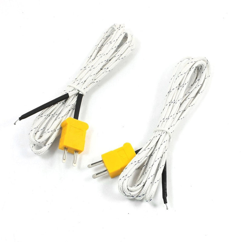 [Australia - AusPower] - 2PCS K Type 0-400C Temperature Sensor Thermocouple Probe 2 Meter 6.6Ft (Pack of 2) 