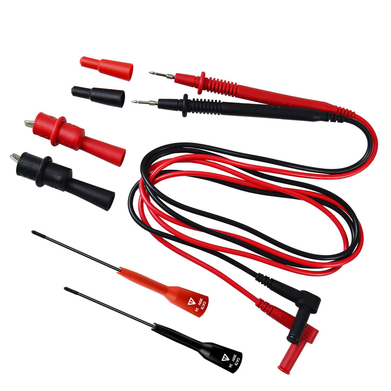 [Australia - AusPower] - ZIBOO KIT-15 Test Lead Set,for with Fluke Ideal Simpson,Digital Multimeter,Clamp Meter with Threaded Alligator Clips, 4mm Banana Test Lead Probe Clip Suitable Substitute Klein Tools 69410 ZIBOO KIT-15 