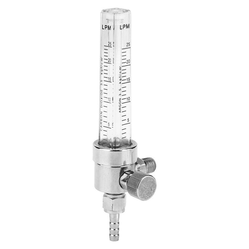 [Australia - AusPower] - Gas Flow Meter, WL-12 Tube Type Copper Chrome Plated Air Gas Flowmeter, NPT 1/4 Inlet Thread, 1-25 m3/h Measuring Range, Oxygen Flow Meter 