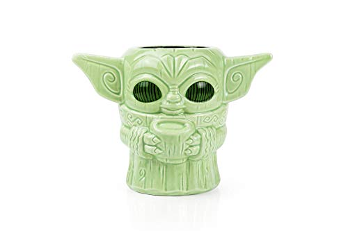 Geeki Tikis Star Wars: The Mandalorian The Child Baby Yoda Mug | Official Star Wars Collectible Tiki Style Ceramic Cup | Holds 16 Ounces