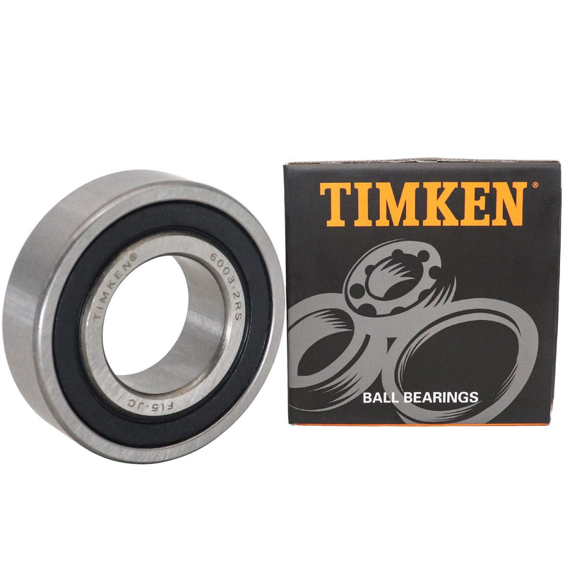 [Australia - AusPower] - 2PACK TIMKEN 6003-2RS Double Rubber Seal Bearings 17x35x10mm, Pre-Lubricated and Stable Performance and Cost Effective, Deep Groove Ball Bearings 