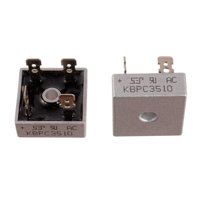 [Australia - AusPower] - BOJACK KBPC3510 35A 1000V Bridge Rectifier Diodes Axial KBPC3510 35 Amp 1000 Volt Full Wave Electronic Silicon Diodes(Pack of 2 Pcs) KBPC3510-2PCS 