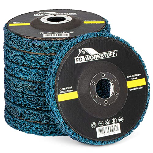Cleaning Disc, Pack of 5, Diameter 125 mm, CSD Disc, Blue, Coarse Cleaning Disc, for Angle Grinders