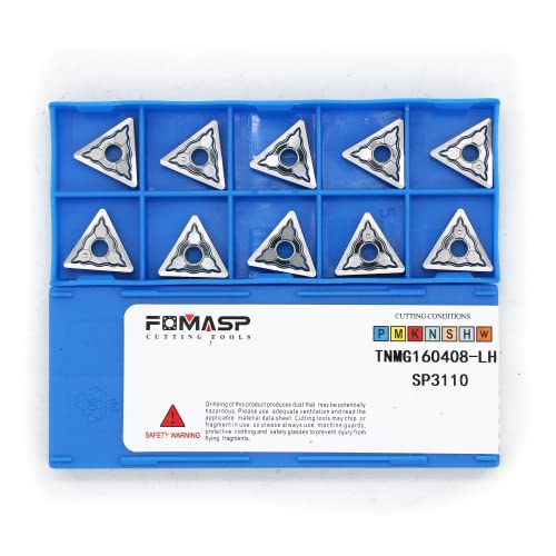 Carbide Inserts for Aluminum TNMG332 / TNMG160408 for Turning Cutting Tools 10 PCS TNMG332-LH