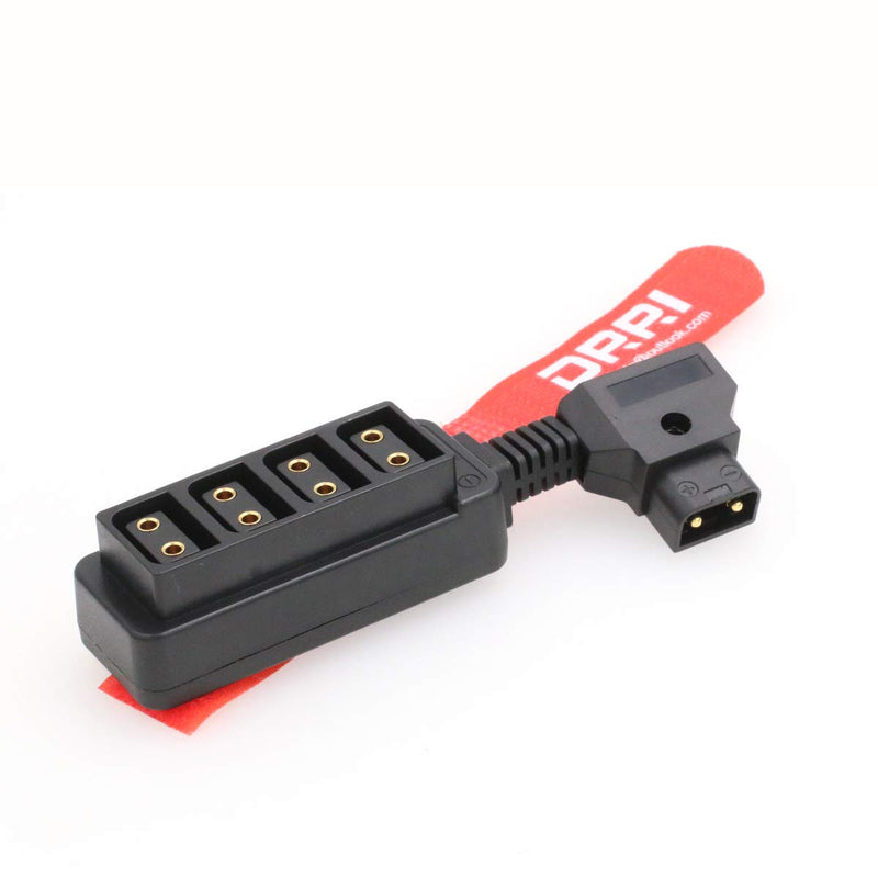 [Australia - AusPower] - DRRI D-tap Male to 4-Port Female P-Tap Splitter hub for BlackMagic 4k/ Cinema Cameras short 4port-dtap 