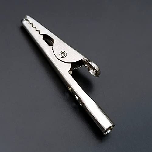 [Australia - AusPower] - Coideal 100 Pcs Metal Alligator Clips 2 Inch, 51mm Electrical Steel Crocodile Clips Spring Clamps Silver Tone Nickel Plated 