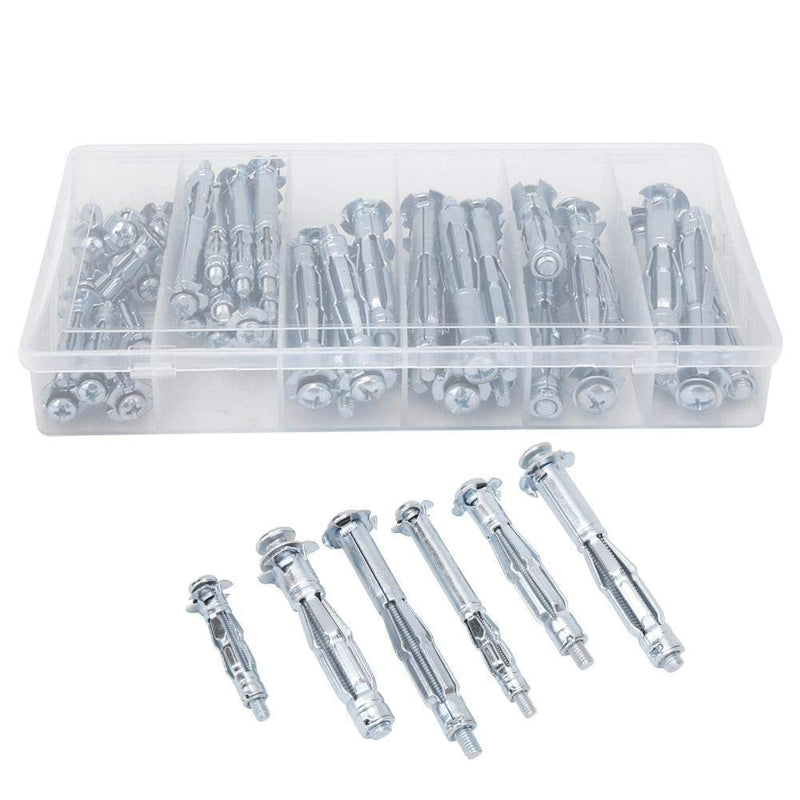 [Australia - AusPower] - Walfront 42PCS M4~M6 Stainless Steel External Hex Expansion Bolt Plasterboard Screw Combination Kit Hand Tool Accessory for Industry, Expansion Series 