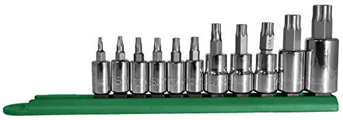 Mayhew 16015 Torx Plus 11-piece socket bit set in polished chrome plating