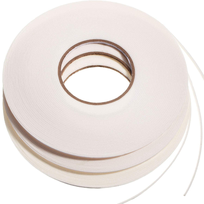 [Australia - AusPower] - 3 Rolls Double Sided Foam Tape PE Roll Double Faced Sponge Adhesive Mounting Tape(1/8 Inch by 50 Feet,White) White 1/8 Inch by 50 Feet 