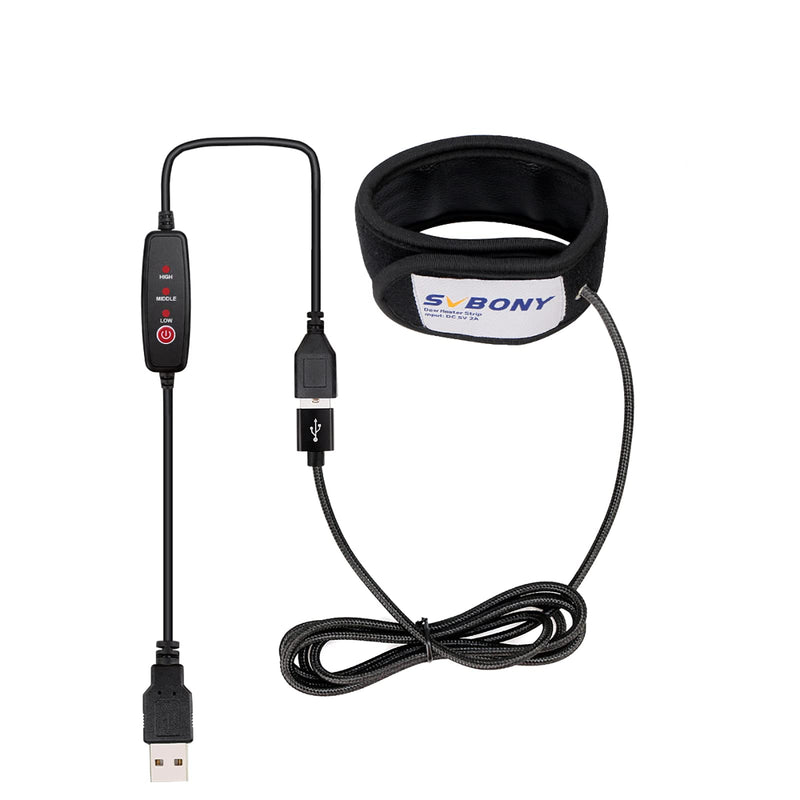 [Australia - AusPower] - SVBONY SV172 Lens Warmer, 240mm Lens Heater Warmer Dew, 3 Gear Regulator Temperature USB Universal Dew Heater Strip for Telescope Camera 
