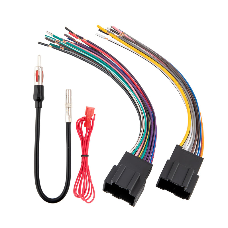 [Australia - AusPower] - RED WOLF Radio Wiring Harness w/Antenna Adapter Compatible with 2006-2013 GM GMC Sierra Chevy Impala Buick Cadillac Install Aftermarket Stereo CD Player Receiver Wire Cable Adapter 